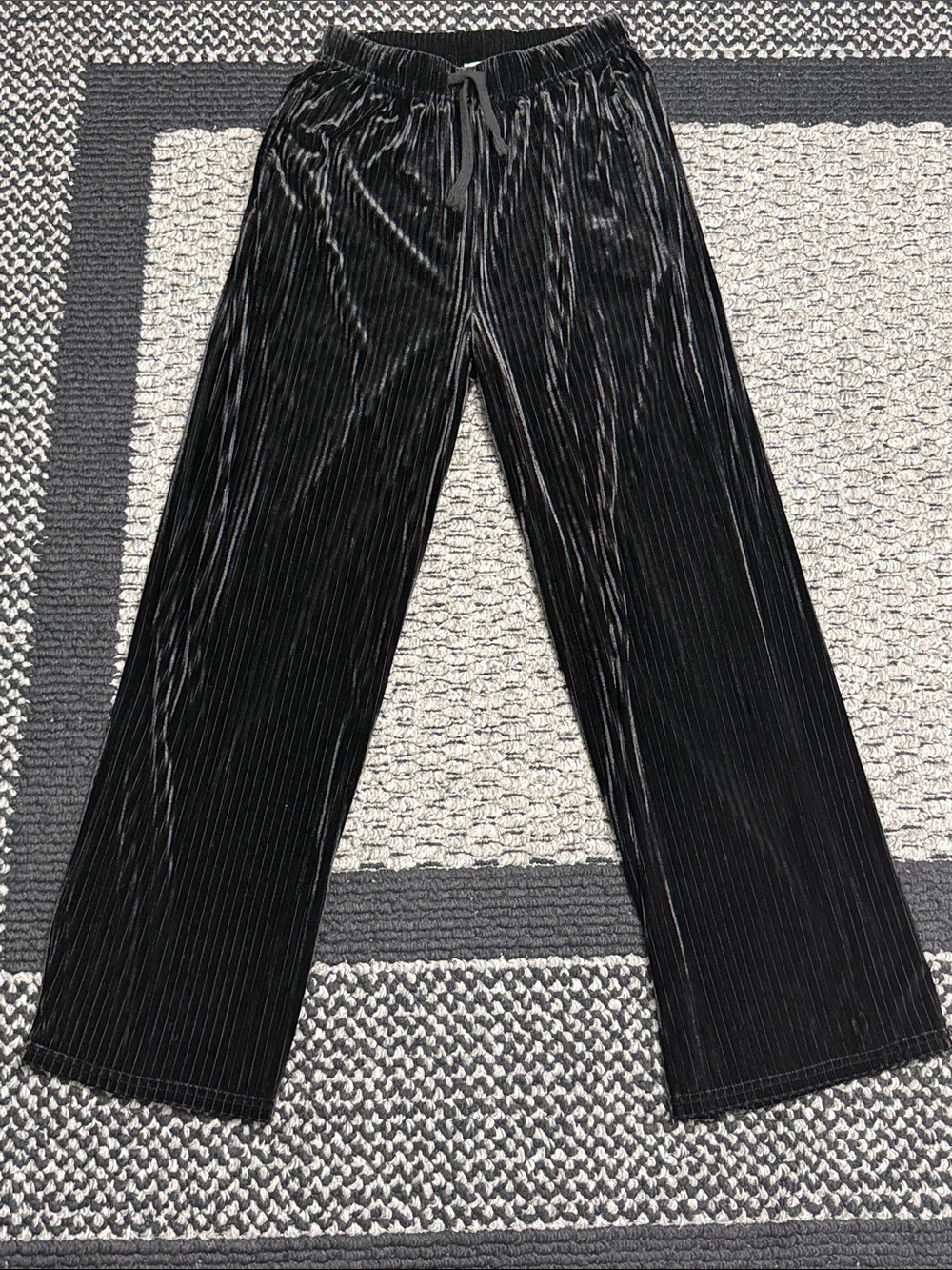 Lovedem by Block Burnout Velvet Wide Leg Drawstring Pants Sz S Whimsygoth